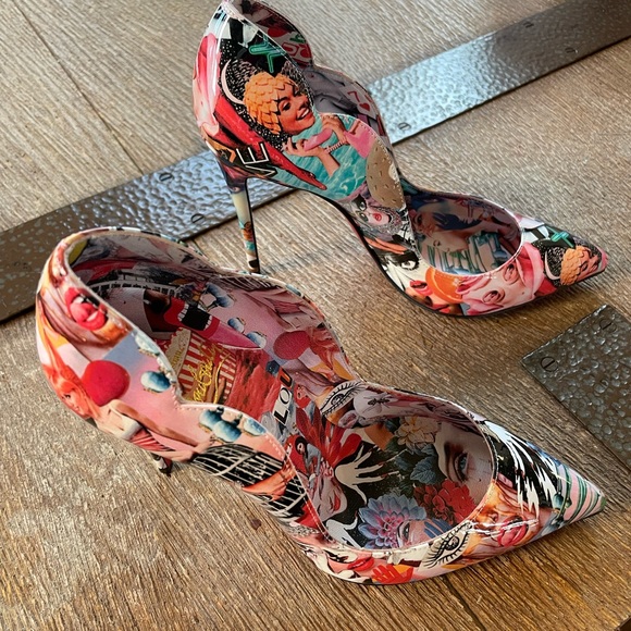 Christian louboutin hot chick xtian multi color patent stiletto sz 36 - Picture 3 of 9